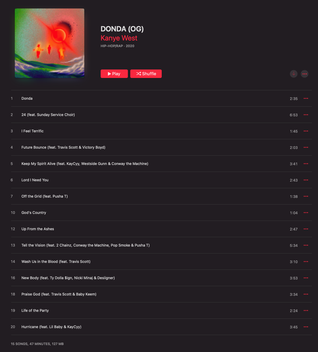 Kanye West Donda Og Donda With Child Tracklists Leaked